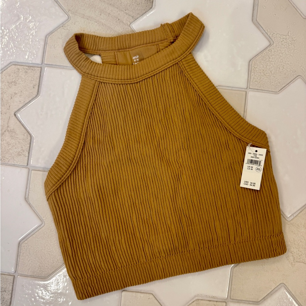 NWT- Aerie High Neck, Ribbed Top - Medium